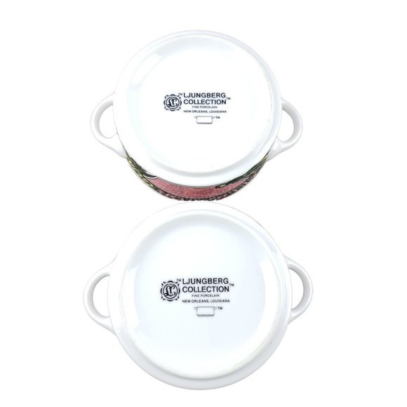 LJungberg Collection Alligator Gumbo Two Handled Bowl Set 1994 New Orleans - Picture 8 of 11